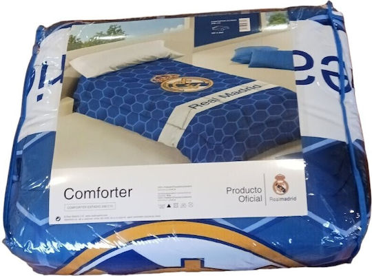 Manterol Casa Kids Duvet Semi Double with Microfiber Filling Realmadrid Blue 180x260cm Manterol Casa Kids Duvet Semi Double with Microfiber Filling Realmadrid Blue 180x260cm