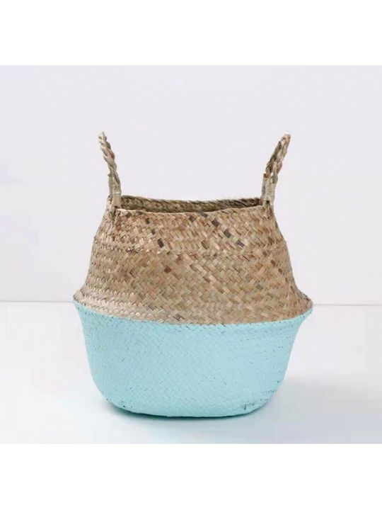 Natural Home Decorative Basket Wicker with Handles Beige 36x32cm