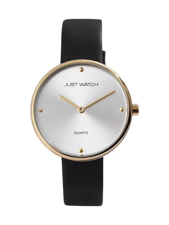 Just Watch Women's Watch with Black Leather Strap