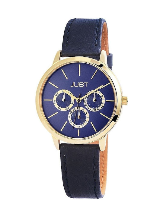 Just Watch Women's Watch with Navy Blue Leather Strap