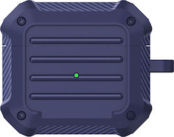 Sonique Hülle Silikon mit Haken in Blau Farbe für Apple AirPods 3