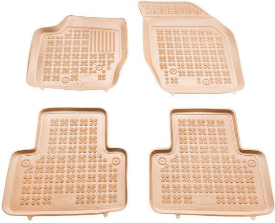 Rezaw Plast Set of Front and Rear Mats 4pcs Tray Type for Volvo XC 90 2002 Beige