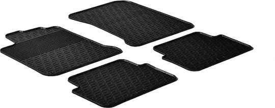 Auto Gs Set of Front and Rear Mats 4pcs for Renault Laguna 2007 Black