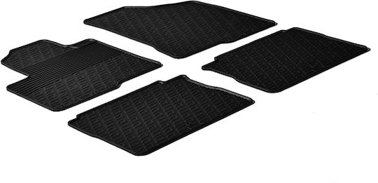 Auto Gs Set of Front and Rear Mats 4pcs for Hyundai Santa Fe 2009-2012 Black