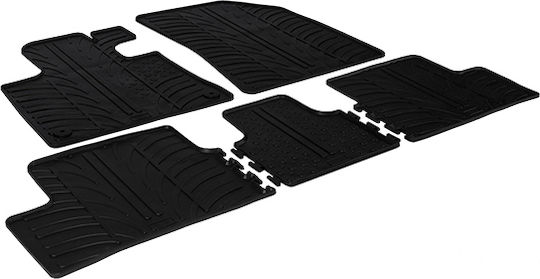 Auto Gs Set of Front and Rear Mats 5pcs for Citroen C4 Picasso 2013 Black