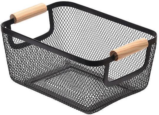 Estia Bamboo Essentials Καλάθι Αποθήκευσης Μαύρο 24x17x11cm