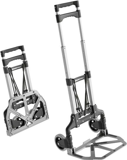 Athlon Tools Transport-Wagen Folding for Load Weight up to 70kg in Silber Color