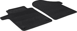 Auto Gs Set of Front and Rear Mats 2pcs from Rubber Black