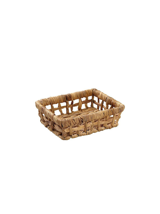 S Dekorativer Korb Korbweide mit Griffen Beige 20x15x6.5cm Espiel