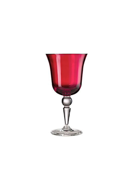 Mario Luca Giusti Glass Water made of Glass in Red Color Goblet