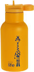 Ecolife Детска бутилка за вода Термос Пластмаса Оранжев 350мл
