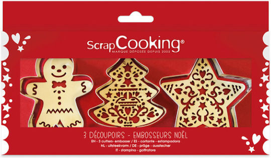 Scrap Cooking Set Weihnachtliche Backformen Metallisch 6Stück