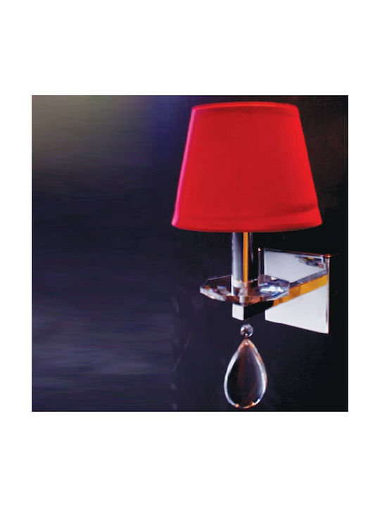 Aca Wall Lamp with Socket E14 Red