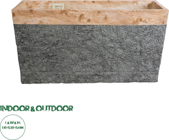 GloboStar Toscane Κασπώ Πολυεστερικό Καφέ με Βάση 110x110x61εκ.