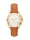 Michael Kors Bradshaw Men's Watch 36mm Chronograph Battery with Brown Leather Strap
