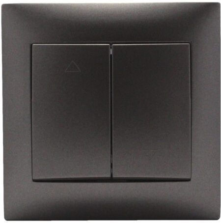 Redled Recessed Wall Switch Rolling Shutters Two-Way Gray