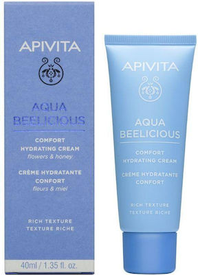 Apivita Aqua Beelicious Rich 24h Hidratantă Gel Pentru Față cu Acid Hialuronic & Aloe Vera 40ml
