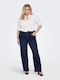 Hoch tailliert Damenjeans Blue