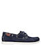 Wrangler Baltic Men's Leather Boat Shoes Blue