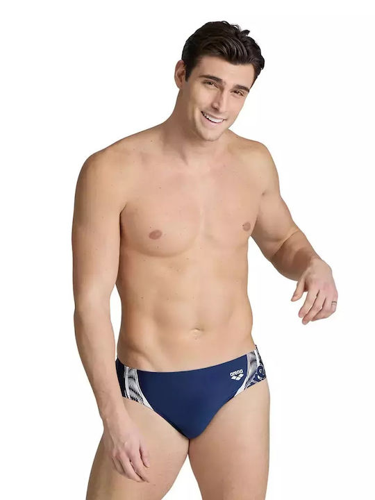 Arena Men's Swimwear Slip Navy Blue with Patterns