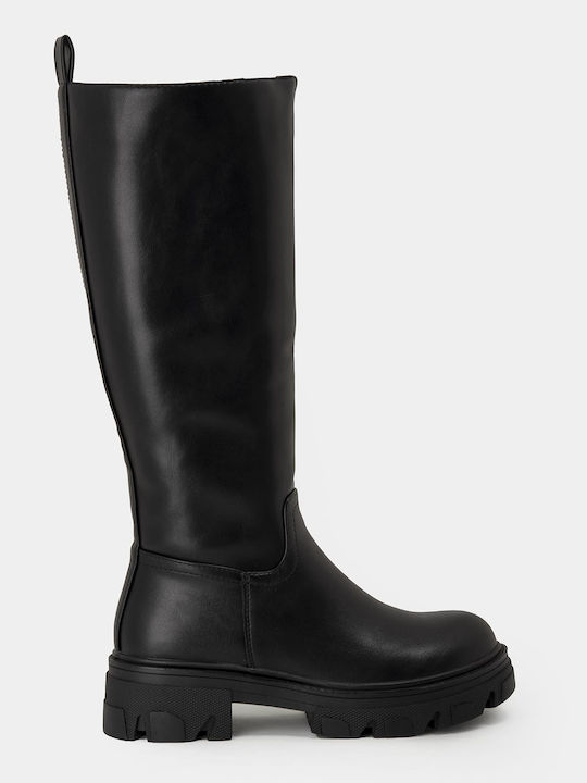 Mia Synthetic Leather Women's Boots Black
