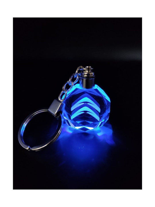 Keychain Sticlă cu LED Transparent