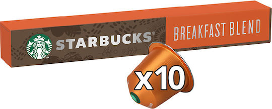 Starbucks Capsule Espresso Breakfast Blend Compatibile cu Mașina Nespresso 10capace