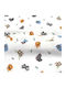 Dimcol Zoo Flanell-Wickeltuch White Mehrfarbig 80x80cm.