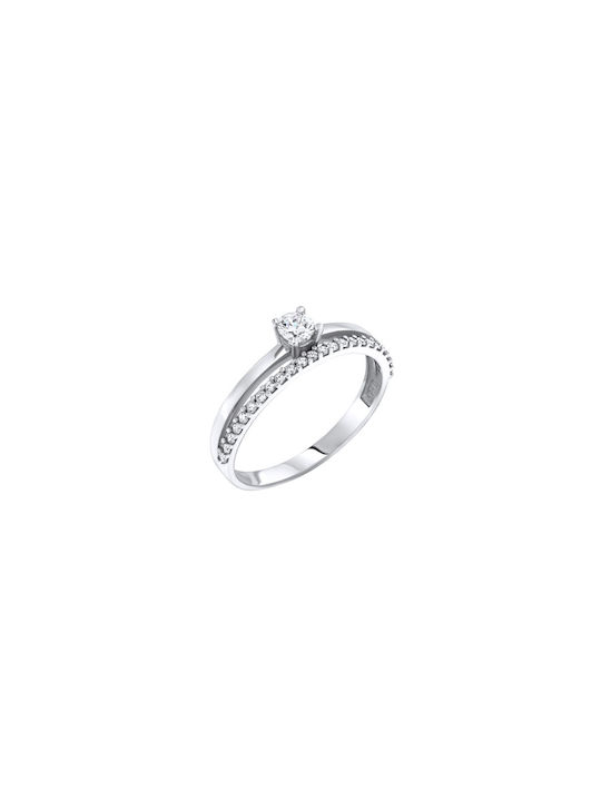 Single Stone from White Gold 14K