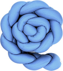 Baby Star Crib Bumpers Braided Inside Blue 19x200cm