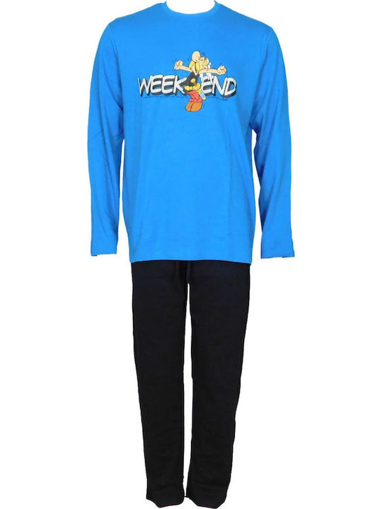 Kybbvs Men's Winter Pajamas Set Blue