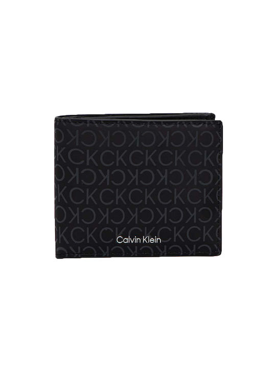 Calvin Klein Bifold 5cc Piele Portofel bărbați Monede Negru