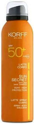 Korff Sun Secret Sunscreen Body Cream SPF50 Spray 200ml Korff Sun Secret Sunscreen Body Cream SPF50 Spray 200ml