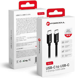 Forcell USB 3.2 Kabel USB-C männlich - USB-C 60W Schwarz 1.5m (12313)