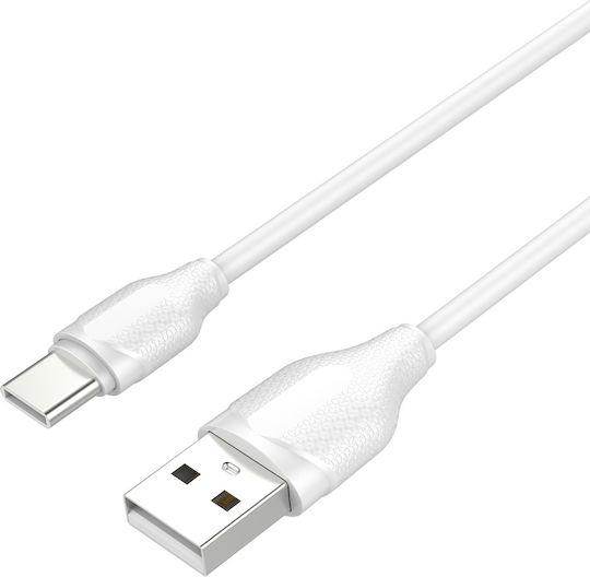 Ldnio USB 2.0 Kabel USB-C männlich - USB-A Weiß 2m (LS372)
