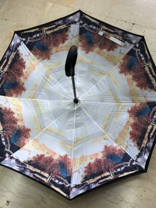 Umbrella with Walking Stick Multicolour