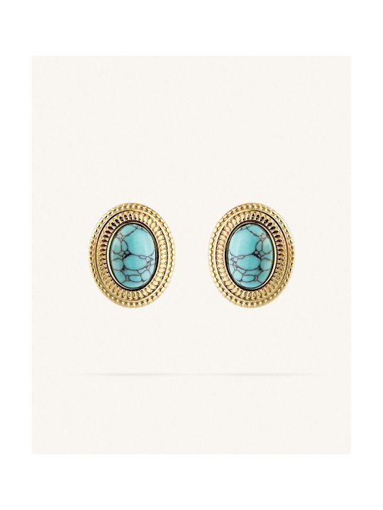 StanStefan Earrings made of Steel Gold Plated with Stones