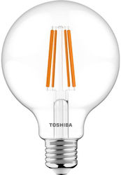 Toshiba Λάμπα LED για Ντουί E27 και Σχήμα G95 Θερμό Λευκό