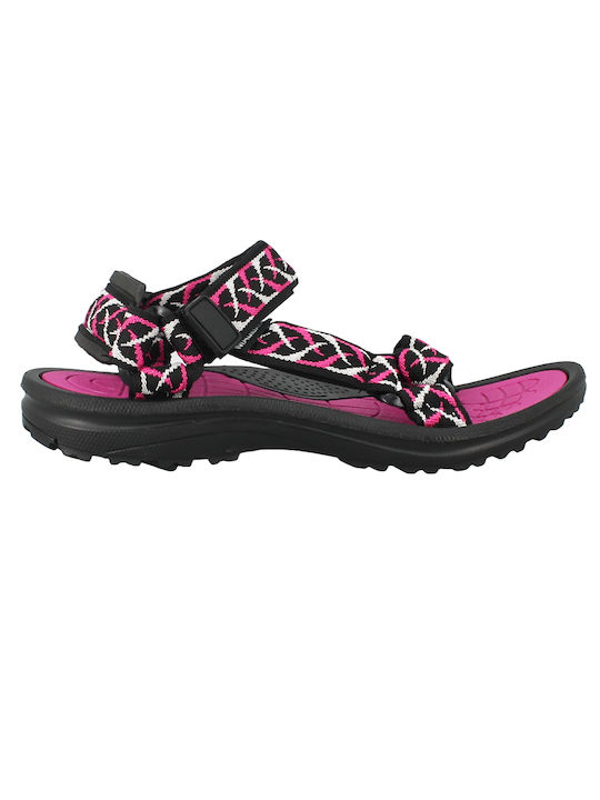 Madigan Women's Flat Sandals Sporty in Fuchsia Color