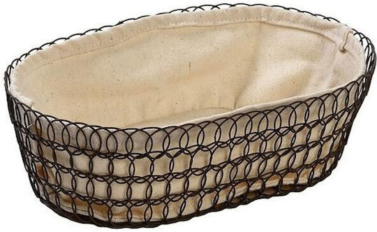 Espiel Ψωμιέρα Μεταλλική Μαύρη 22x13x6cm