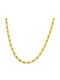 Goldjewels Chain Neck made of Steel Gold-plated Thin Thickness 3mm and Length 45cm