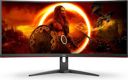 AOC CU34G2XE Ултраширок VA HDR (High Dynamic Range) Извити Монитор 34" QHD 3440x1440 144Hz с Време за Реакция 4мс GTG