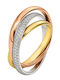 Breeze Ring Small Wedding Band with Zircon made of Silver