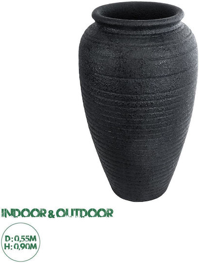 GloboStar Olympia Planter Polyester Black with Stand 55x55x90cm.