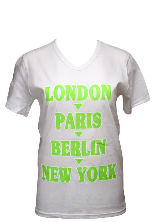 Women's Sports T-shirt White/Green