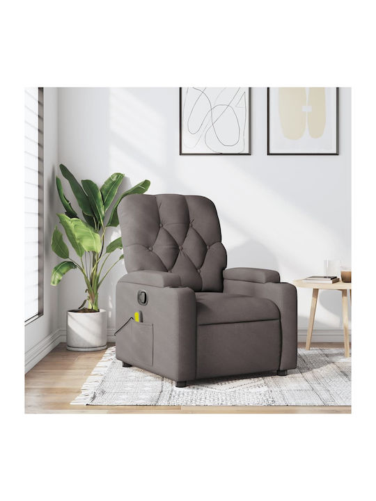 Fotoliu Relax Masaj cu Puf Taupe 74x86.5x93.5cm