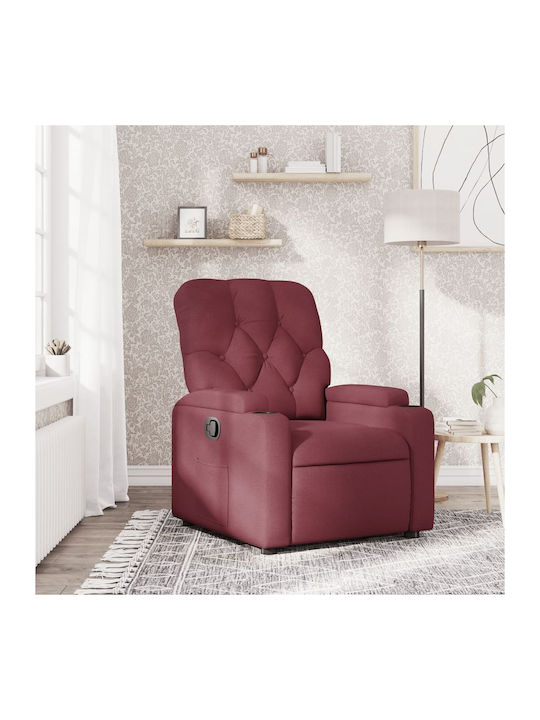 Relaxsessel mit Fußhocker Bordeaux 74x86.5x93.5cm