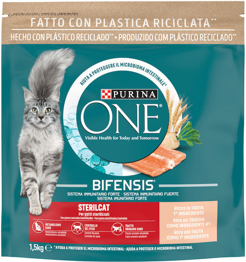 Purina One One Trockenfutter für sterilisierte Katzen mit Forelle 1.5kg