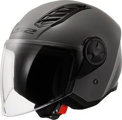 LS2 Airflow Ii Nardo Grey Motorcycle Helmet Jet ECE 22.06 1200gr
