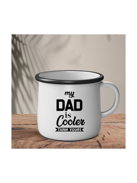 Dad Tasse Emaille Weiß 1Stück